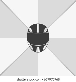 Racing helmet icon. Moto helmet illustration.