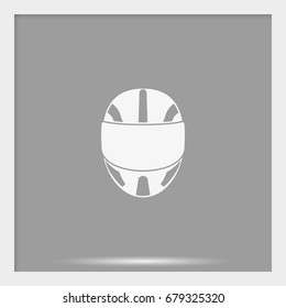 Racing helmet icon. Moto helmet illustration.