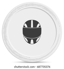 Racing helmet icon. Moto helmet illustration.