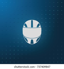 Racing helmet icon. Moto helmet illustration.