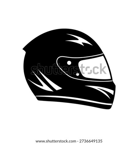 Racing helmet icon. Motorcycle helmet.