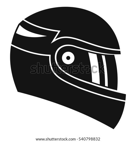 Racing helmet icon. Simple illustration of racing helmet vector icon for web