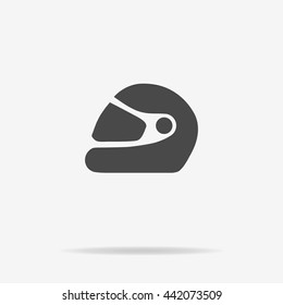 Racing helmet icon. Vector concept illustration for design.