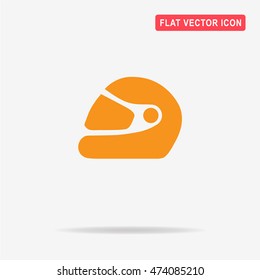 Racing helmet icon. Vector concept illustration for design.