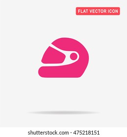 Racing helmet icon. Vector concept illustration for design.
