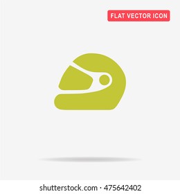 Racing helmet icon. Vector concept illustration for design.