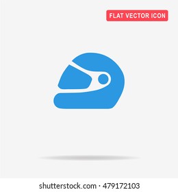 Racing helmet icon. Vector concept illustration for design.