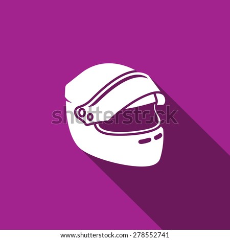 Racing helmet icon. Vector Illustration