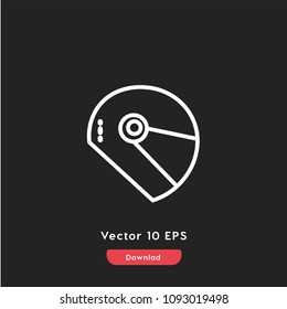 Racing Helmet icon vector, race symbol. Modern flat vector illustration for web and mobile app