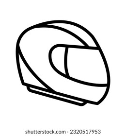 Racing helmet. monochrome icon color editable