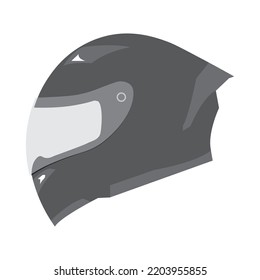 Casco de carreras para ilustración vectorial de icono de motocicleta