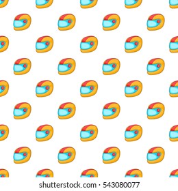 Racing helmet pattern. Cartoon illustration of racing helmet vector pattern for web