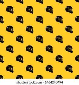 Racing helmet pattern seamless vector repeat geometric yellow for any design