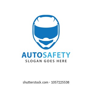 racing helmet safety automotive motorcycle vector logo design