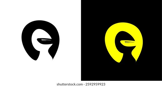 racing helmet sport abstract logo vector