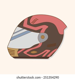 racing helmet theme elements vector