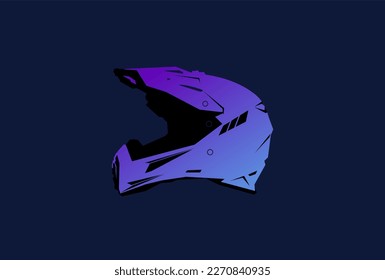 Racing helmet vector icon illustration design template. Racing helmet logo concept.