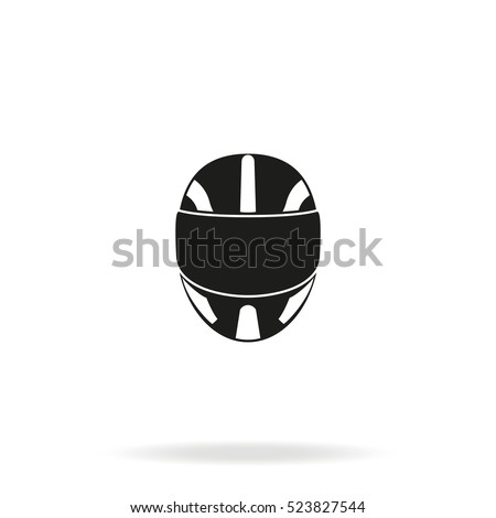 Racing helmet vector icon. Moto helmet illustration.