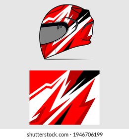 Racing helmet wrap illustration Premium Vector
