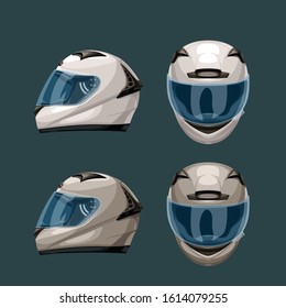 racing helmets set on blue
