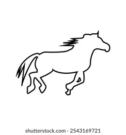  Racing horse with jockey icon ,on white background