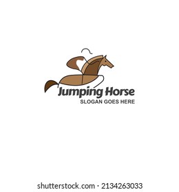 Racing Horse with Jockey Logo Design