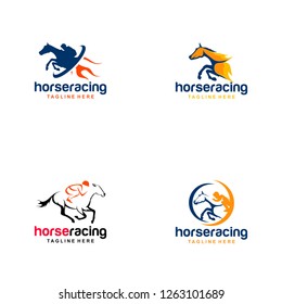 Racing Horse Logo Vector Template