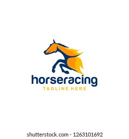 Racing Horse Logo Vector Template