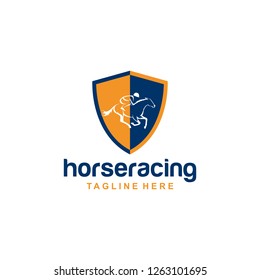 Racing Horse Logo Vector Template