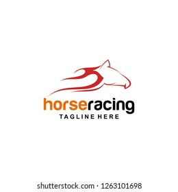 Horse Race Logo Vector Speed Effect Stock Vector (royalty Free 