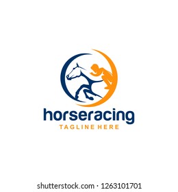 Racing Horse Logo Vector Template