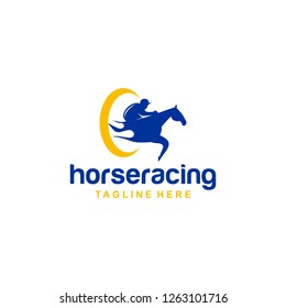 Racing Horse Logo Vector Template
