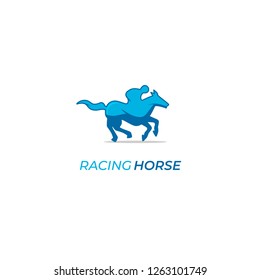 Racing Horse Logo Vector Template