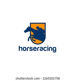 Racing Horse Logo Vector Template