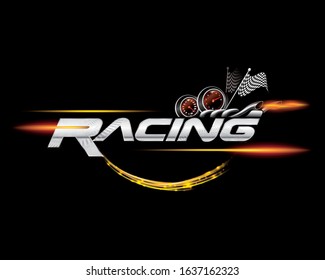 RACING ICON DESIGN CONCEPT VECTOR