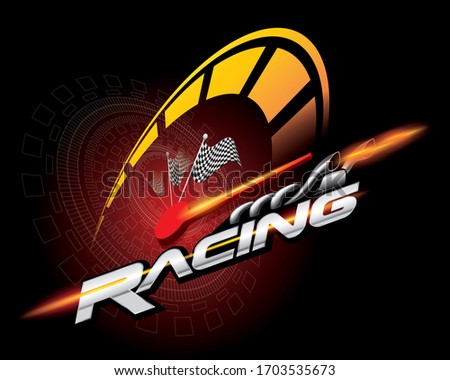 RACING ICON DESIGN CONCEPT VECTOR