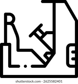 Icono de carreras. Diseño De Estilo Lineal Delgado Aislado Sobre Fondo Blanco
