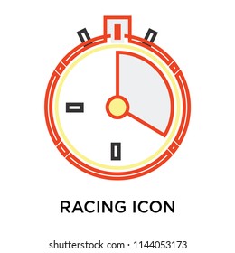 Racing icon vector isolated on white background for your web and mobile app design, Racing logo concept