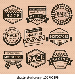 Racing insignia. Vector illustration