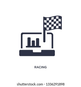 racing isolated icon. Simple element illustration from strategy concept. racing editable logo symbol design on white background. Can be use for web and mobile.