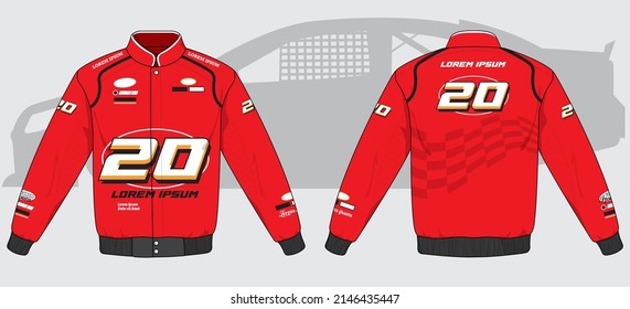 Racing jacket colorful mockup template hoodie car motorcycle