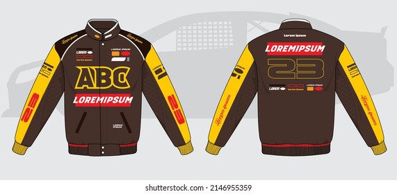 Racing jacket colorful mockup template hoodie car motorcycle