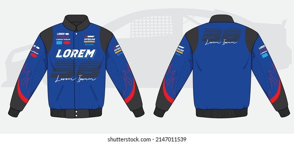 Racing jacket colorful mockup template hoodie car motorcycle