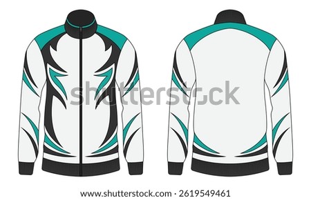 Racing jacket mockup front and back view