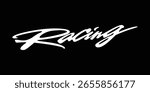 Racing lettering vector graphic sticker design. Download it Now in High resolution format and print in any size
