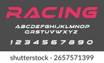 Racing lettering vector graphic sticker design. Download it Now in High resolution format and print in any size