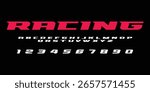 Racing lettering vector graphic sticker design. Download it Now in High resolution format and print in any size