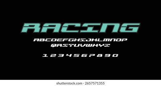 Racing lettering vector graphic sticker design. Download it Now in High resolution format and print in any size