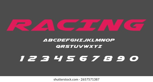 Racing lettering vector graphic sticker design. Download it Now in High resolution format and print in any size