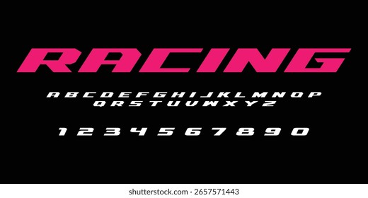 Diseño de etiqueta gráfica de Vector de letras de carreras. Descarga ahora en formato de alta resolución e impresión en cualquier tamaño